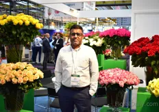 Sujit Kalathil of Hansa Flowers, a rose grower from Ethiopia. 
