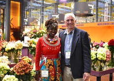 Jennifer ertrude and Matti Arielle of Decofresh. Gertrude is wearing a dress with a mixture of traditional African tribes. 