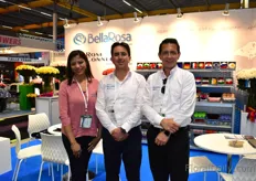 Karla Clavijo, Santiago Luzuriaga, Giovanni Almeida of BellaRosa and Rose Connection. Next to fresh roses, these Ecuadorian rose growers started to preserve roses several years ago and they are noticing a increase in demand for this type of flowers. 
