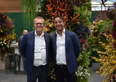 Cees Admiraal and Peter Glasbergen at their well decorated stand