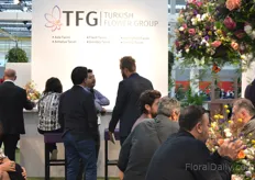Busy at the booth of Turkish Flower Group