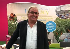 Frans Diedens of Yalkoneh Flowers. He grows hypericums in Ethiopia and was visiting the show. 