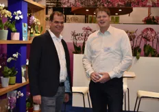 Piet Aardse and Walter Gerretzen of Aardse Orchids. This year they presented their bee-friendly products in their new 'BEE Happy' concept.