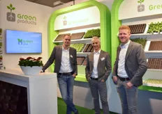 The team with Green Products: Matthijs vd Berg, Onno Boeren, Jan Dons and the Green Plugs of course!