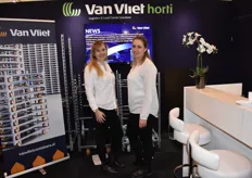 The ladies of the booth from Van Vliet Containers, Ilse Klaassen and Suzanne Fijen.