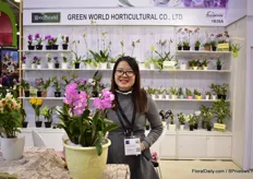 Emily Ko of Greenworld, a Taiwanese young plant and tissue culture producer. Last year, they supplied 3 million flasks.