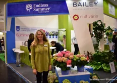 Natalia Hamill of Bailey Nurseries. In the spotlight at their booth; Summer Love. It is a new hydrangea introductin that will be available at the retailers in Europe and the US this spring.