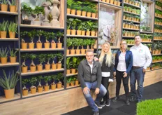 Richard van der Berg, Kayleig Ammerlaan, Jeannette Rosenboom and Jurrien de Vries, who together presented the plants and added value of Bunnik Plants and Bunnik Creations.