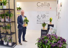 Jasper Zuidgeest of DynaPlant, calling consumers’ attention to plants with the #sohappycalla brand.
