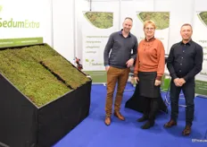 SedumExtra, specializing in green roofs, a growing market. Pictured are Kevin van Praat, Ria de Brouwers and Armin Heilmann