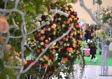 Peak through the beautiful rose carriage at the booth of Ascania