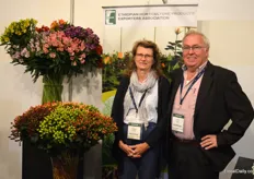 Brigitta Verlinden and Frans Diedens of Yalokeh Flowers. They grow hypericum at their farm in Ethiopia. They were presenting their some of their varieities at the booth of EHPEA.