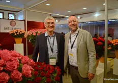 Bruno Etvard of Meilland and Jeroen Oudheusden of FSI, who was visiting the show.
