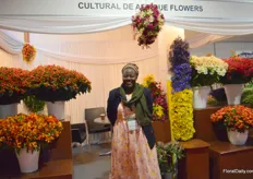Grace Owiti of Cultural de Afrique. They grow summer flowers and spray roses on 12 ha and mainly export them to Europe, the UK and Russia.