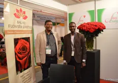 Vijay Kumar and Cornel Muganda of Balaji Flowers Limited. They are currently growing roses on 4ha but the plot is much bigger, so they have the option to expand the farm in the future.
