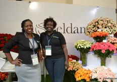 Juliana Rono of Karen roses received a visit of Sally Kosgei of Floralife. At the show, Karen Roses put their brand Eldama in the spotlight. Recently, they added 8ha to their farm and they are now growing roses and spary roses on 83ha.