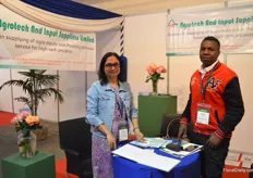 Jayanti Banerjee and Raphael Nyonje of Agrotech and input suppliers. They sell their own formulated organic plant nutrient and fertilizers. Besides that, they are also consultants for roese and vegetable growers.