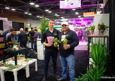 Kristian Damsted and Norwin Alegria of Greenex presenting their addition; tropicals out of South America. This Danish company supplies them as rooted and unrooted cuttings all over the world