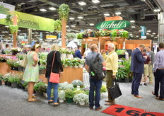 Busy booth at Michell’s, a broker company.