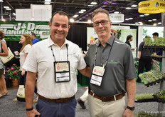 Manfred Robert with Liriope Factory and Jerome O'Neill of Vista Farms. Manfed was visiting the show and Jerome had a booth at the show.