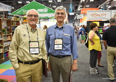 Jacques Ferare of Star Roses and Plants strolling down the exhibition floor with Bruno Etavard of Meilland, who was visiting the show.