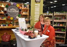 Irish Page and Deb Wilson of Timbuk Farms presenting their Succulent Society collection.