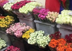 Roses from Kenya. Upper left are from Subati. 