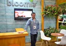 Andres Cartes of Bloomia. They grow tulips, export them but their biggest market is in Chile, where the farm is based.