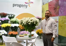 Ricardo Londono of Progeny, a chrysanthemum breeder. Their varieties are grown in Colombia, Ecuador, and Mexico. Now, the first varieties are being trailed in the Netherlands.