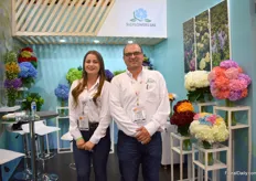 Daniela Alzate and Diego Ramirez of S&J Flowers. This family company used to sell its flowers to other growers for export, but are now also exporting themselves. They grow their hydrangeas on 35ha and exporting them to the US, Canada, Kazakhstan, South Africa, France, The Netherlands, and the UK.