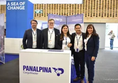 The team of Panalpina in the booth A Sea of Change. Snice they acquired CargoMaster, their market  share in sea transport increased sharply – to over 85%. Soon, the name will change to DSV as this company took over Panalpina.
