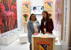 Carolle Garcia and Luz Forero Monccado of University Military Nueva Granada. They are currently working on finding a good biological control product for fight terranychus urticae, a worldwide pest in flowers and fruits.