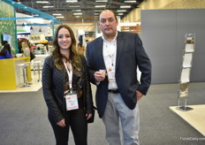 Maria Jose Vascona and Roberto Villacis of Rosaprima, the biggest rose farm in Ecuador, were also visiting the show.