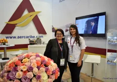 Martha Lucia Guttierez and Johana Bermudez Salazar of Aer Caribe Cargo, a Colombian cargo company that charters and consolidates cargo.