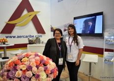 Martha Lucia Guttierez and Johana Bermudez Salazar of Aer Caribe Cargo, a Colombian cargo company that charters and consolidates cargo.