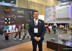 Javier Franco of Technoviv presenting Nanoviv and Airocide.