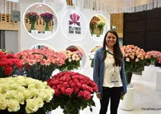 Amanda Gomez Garcia of Flores san Juan. They grow roses, carnations and spray carnations on 120 ha (80ha of roses and 40 ha of carnations) and their main market is the US.