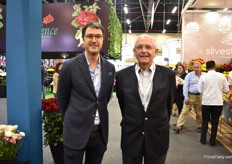 Mauricio Danies of El Milagro with Augusto Solano of Asocolflores.