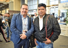 Adrian Moreno and Marco Vinueza of Rancho San Jorge, an Ecuadorian rose grower, were visiting the show.