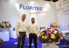 Ruud Smit and Juan Naranjo of Floritec. For the first time, they are exhibiting at the Proflora and they are showcasing 30 new varieties in santini and sprays (all tested in Colombia). Soon, they will introduce new material, including some disbud varieties for the Colombian market. These varieties will be on the market commercially in 2020.