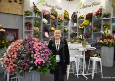 Karen Silva of Andrean Field. They grow over 20 types of flowers in Bogota, on 40 ha and mainly export to Japan, The Netherlands, Australia and the USA.