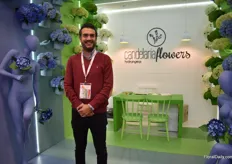 Juan Gabriel Gomez of Candelaria Flowers. He grows hydrangeas on 7ha in Medellin and is looking for more varieties to grow. His main market is Europe, Asia and the Middle East.