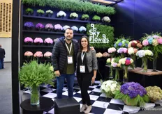 David Bojanini and Monica Tamayo of Sky Flowers. They grow and export hydrangeas and lopidium to mainly Russia, the Netherlands and the US.