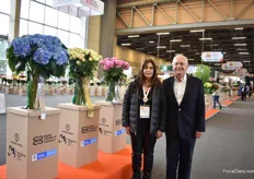 Augusto Solano, Asocolflores President, and Christina Uricoechea, Proflora Director.  In 1991, they organized their first show with 40 companies and now it has grown to an international show with over 200 companies.