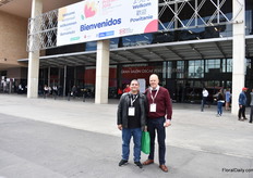 Halley David and Adam Porges of All Seasons Flower, a UK flower importer, visiting the show.