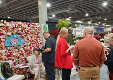 Carnavalle's Ali Aguilar sales executive was super busy , she could only sit one minute before the show ended.