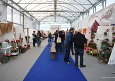 Cyclamen around the world. Each booth that is decorated with cyclamen represents a country.