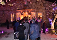 Before going to the diner area, guests could enjoy a glass of champagne inside.  