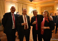 Collin Turvey and Peter Mitchell of Ball Colgrave, from the UK, and John and Sandra Mccullough of Igmond Seeds Company, from NZ. 