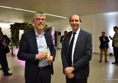 Steven van Schilfgaarde of Royal FloraHolland - the Headline partner of the event, and Tim Briercliffe of AIPH - the organizers of the Event.